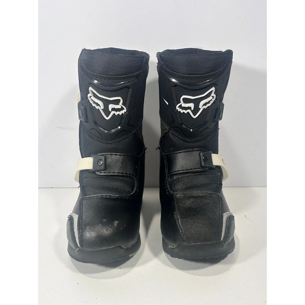 Fox Racing Kids Comp 5K Motocross Boots Black White Silver K11 EU 29 ECP18-FOS